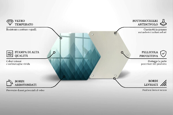 Deska szklana do kuchni Abstrakcyjne góry
