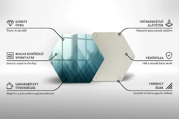Deska szklana do kuchni Abstrakcyjne góry