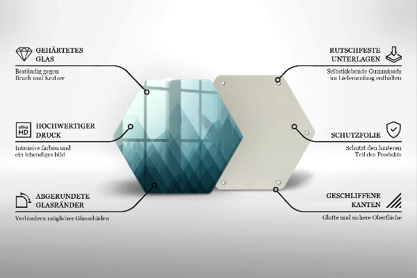 Deska szklana do kuchni Abstrakcyjne góry