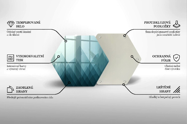 Deska szklana do kuchni Abstrakcyjne góry