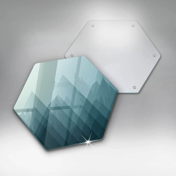 Deska szklana do kuchni Abstrakcyjne góry