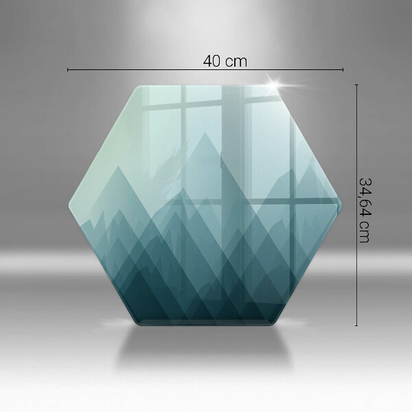 Deska szklana do kuchni Abstrakcyjne góry