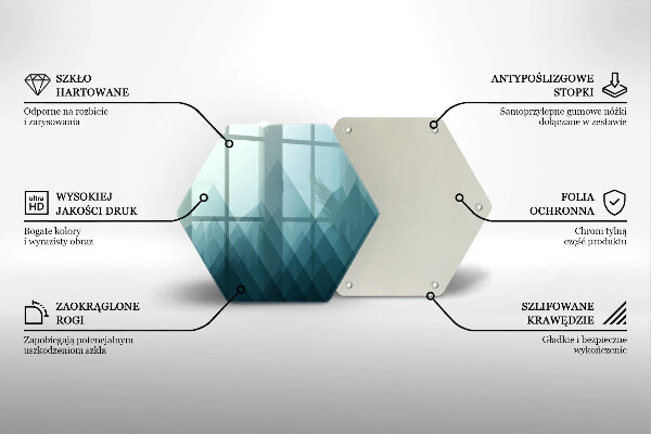 Deska szklana do kuchni Abstrakcyjne góry