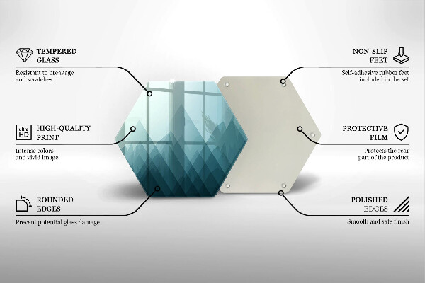 Deska szklana do kuchni Abstrakcyjne góry