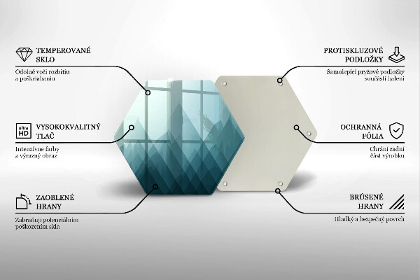 Deska szklana do kuchni Abstrakcyjne góry