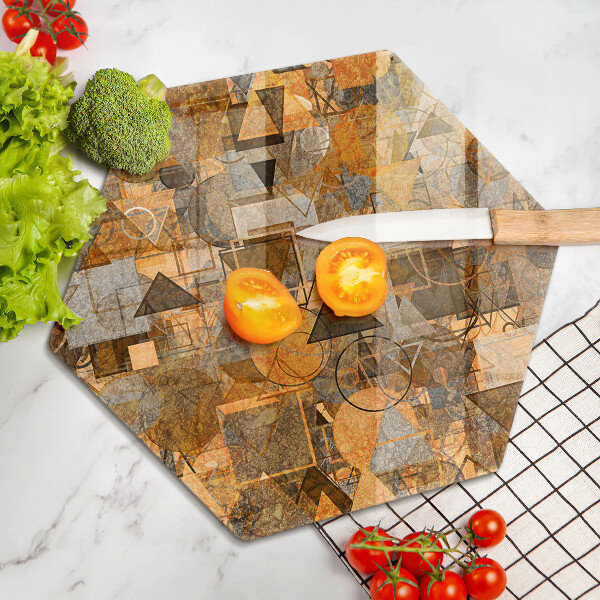 Deska szklana do kuchni Wzór figury geometryczne