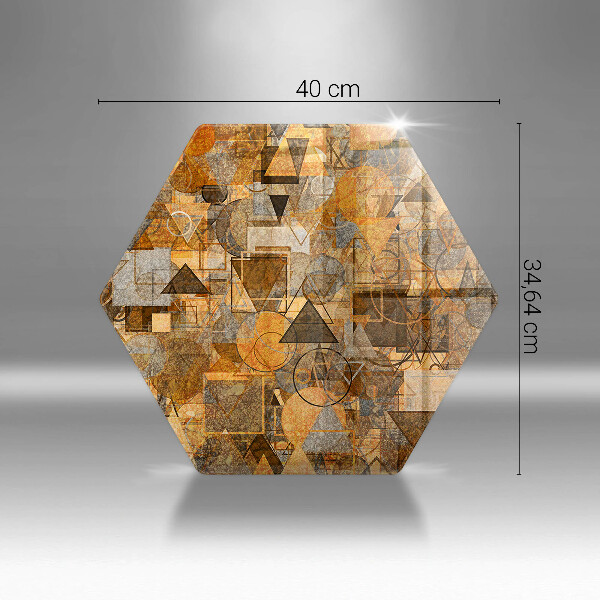 Deska szklana do kuchni Wzór figury geometryczne