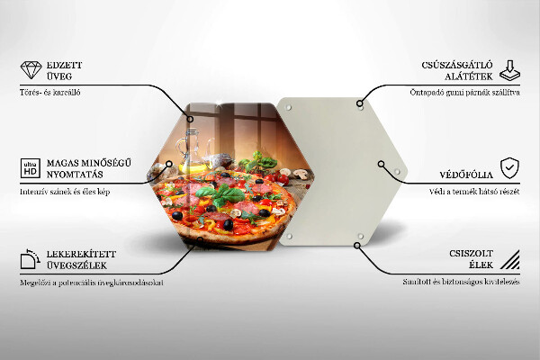 Deska szklana do kuchni Włoska pizza