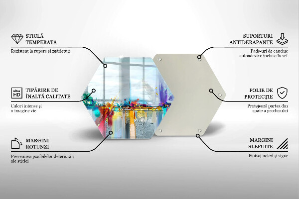 Deska szklana do kuchni Malowana abstrakcja