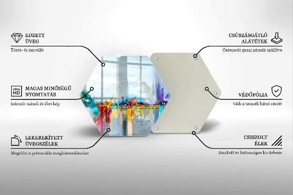 Deska szklana do kuchni Malowana abstrakcja