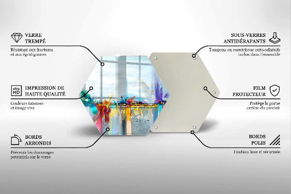 Deska szklana do kuchni Malowana abstrakcja