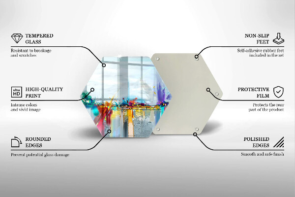 Deska szklana do kuchni Malowana abstrakcja