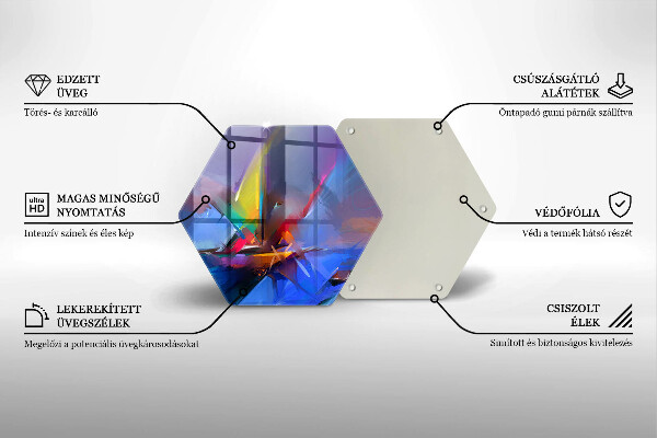 Deska szklana do kuchni Malowana abstrakcja