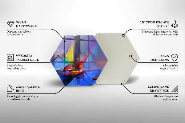 Deska szklana do kuchni Malowana abstrakcja