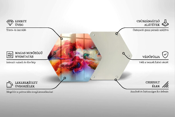 Deska szklana do kuchni Dymna abstrakcja