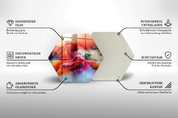 Deska szklana do kuchni Dymna abstrakcja
