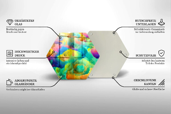 Deska szklana do kuchni Barwna abstrakcja
