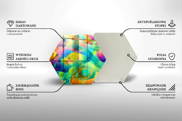 Deska szklana do kuchni Barwna abstrakcja