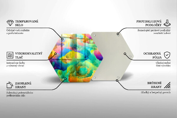 Deska szklana do kuchni Barwna abstrakcja