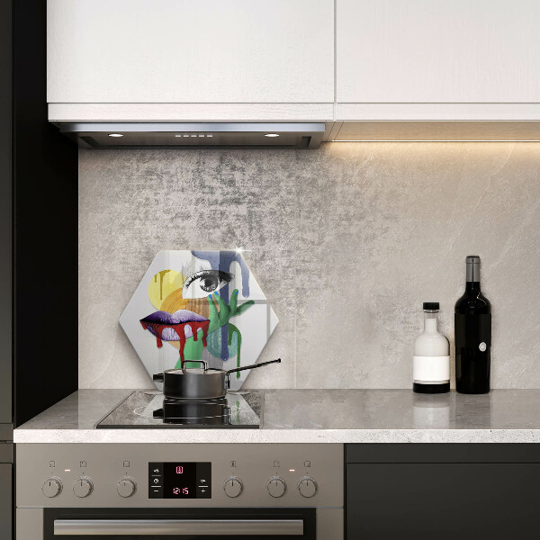 Deska szklana do kuchni Sztuka abstrakcyjny kolaż