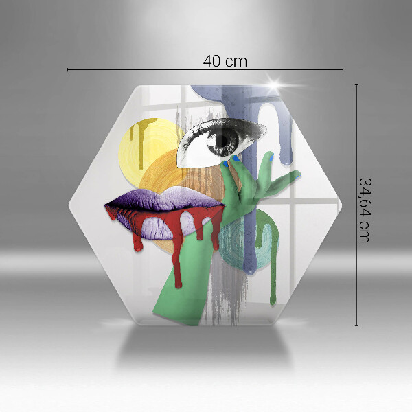 Deska szklana do kuchni Sztuka abstrakcyjny kolaż