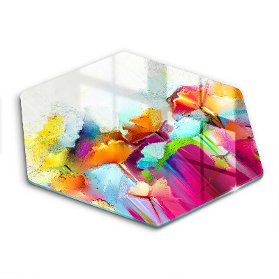 Deska szklana do kuchni Malowane farbami kwiaty