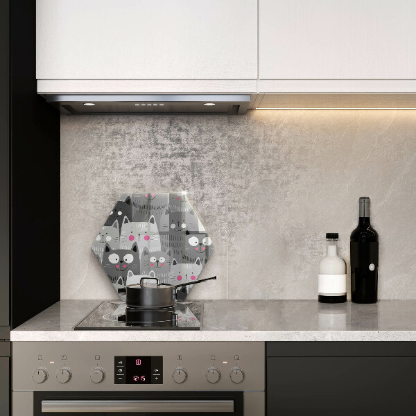 Deska szklana do kuchni Ilustracja koty