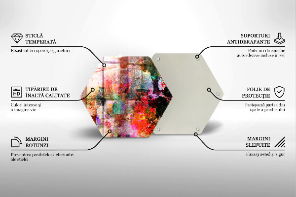 Deska szklana do kuchni Abstrakcja farby