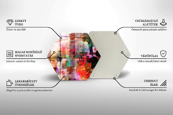 Deska szklana do kuchni Abstrakcja farby