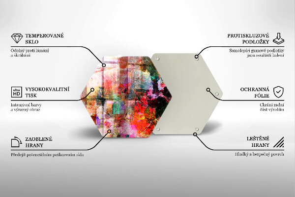 Deska szklana do kuchni Abstrakcja farby