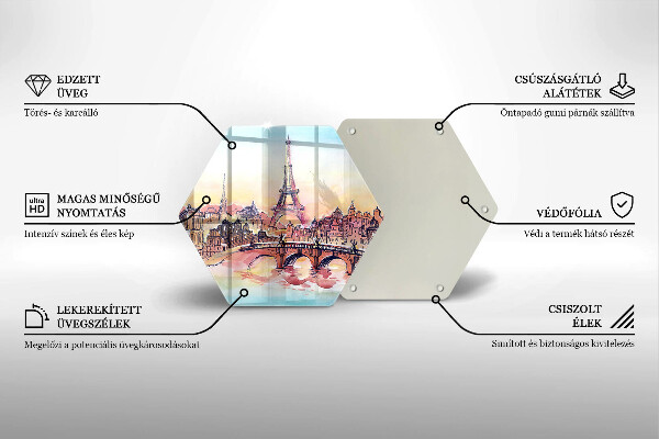Deska szklana do kuchni Pejzaż Paryż wieża Eiffla
