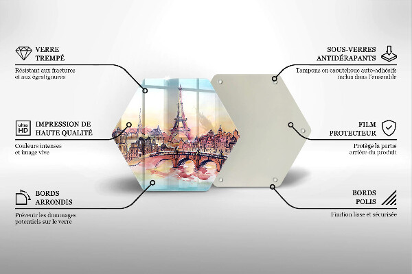 Deska szklana do kuchni Pejzaż Paryż wieża Eiffla