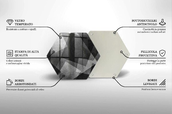 Deska kuchenna Geometryczna abstrakcja