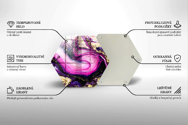 Deska kuchenna Abstrakcja design złoto