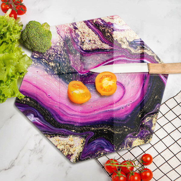 Deska kuchenna Abstrakcja design złoto