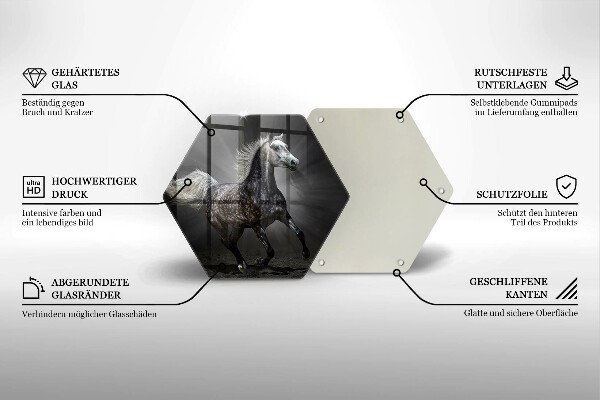 Deska szklana do kuchni Koń w galopie