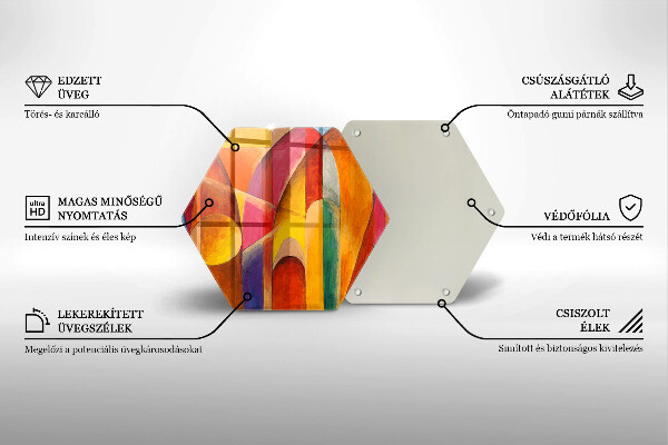 Deska szklana do kuchni Kolorowa abstrakcja