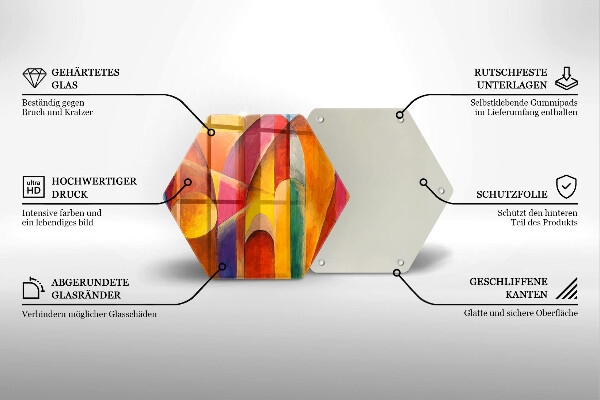 Deska szklana do kuchni Kolorowa abstrakcja