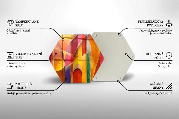 Deska szklana do kuchni Kolorowa abstrakcja
