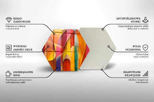 Deska szklana do kuchni Kolorowa abstrakcja