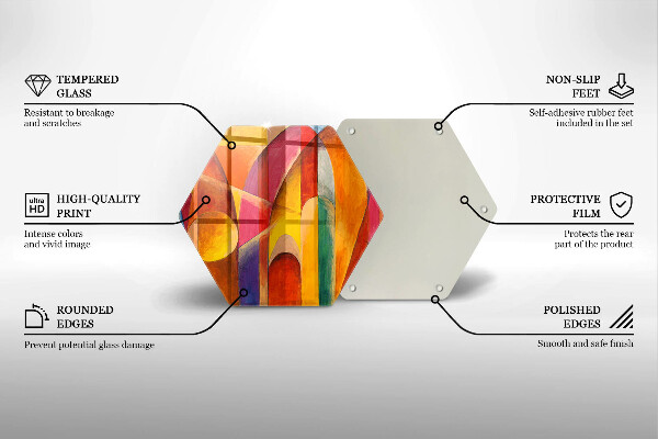 Deska szklana do kuchni Kolorowa abstrakcja