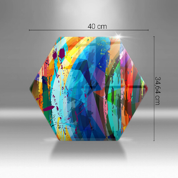 Deska szklana do kuchni Kolorowe plamy farb