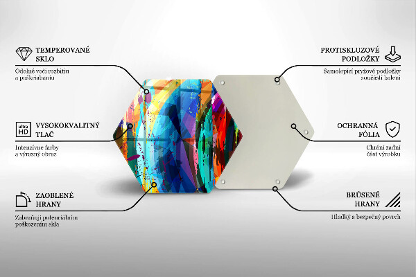 Deska szklana do kuchni Kolorowe plamy farb