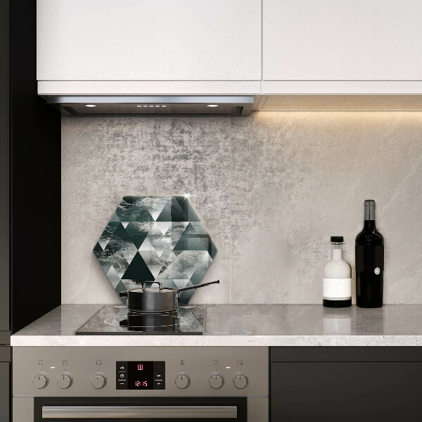 Deska szklana do kuchni Trójkąty i woda