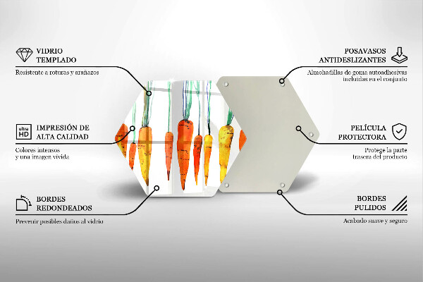Deska szklana do kuchni Ilustracja marchewki