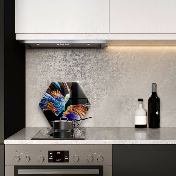 Deska szklana do kuchni Abstrakcja pocałunek