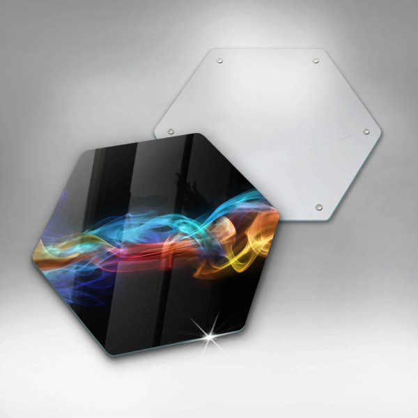 Deska szklana do kuchni Kolorowy dym