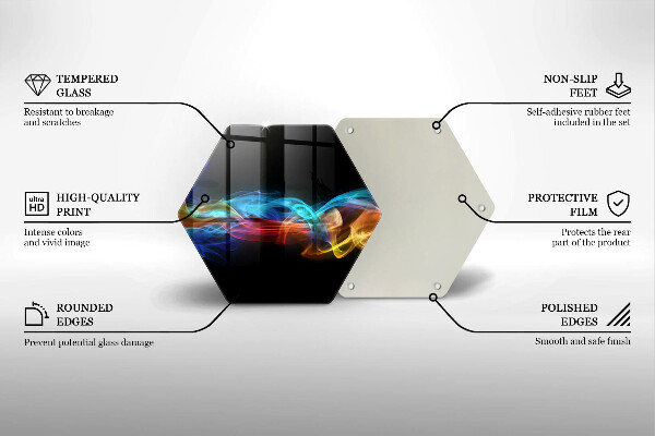 Deska szklana do kuchni Kolorowy dym