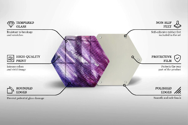 Deska szklana do kuchni Abstrakcja farby