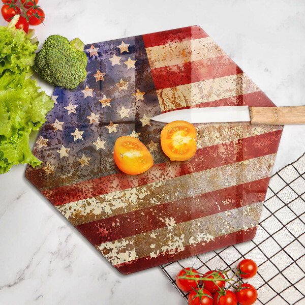 Deska szklana do kuchni USA Flaga Ameryki